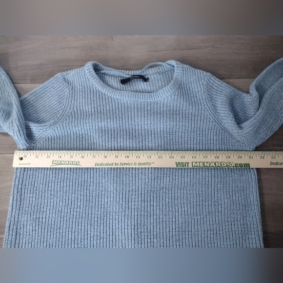 Vero Moda tida wrap back blue tone long sleeve sweater size L - Picture 7 of 10